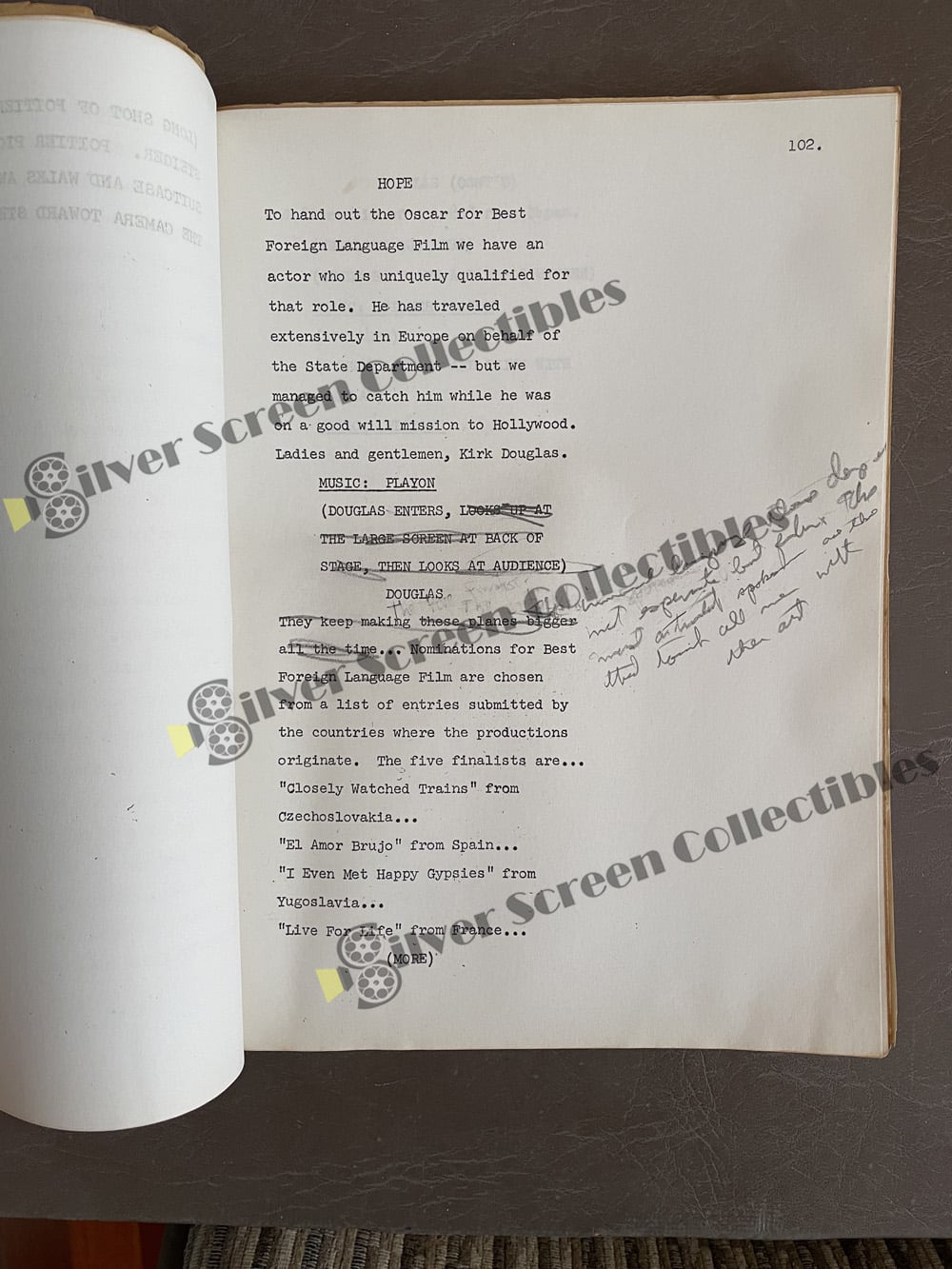 40th Academy Awards TV Broadcast (1968) RARE Production Used - Original Script