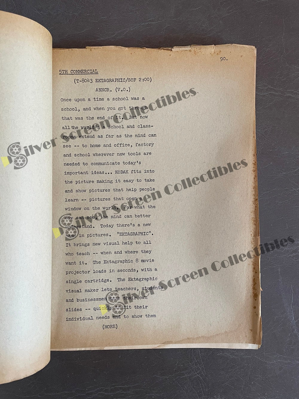 40th Academy Awards TV Broadcast (1968) RARE Production Used - Original Script