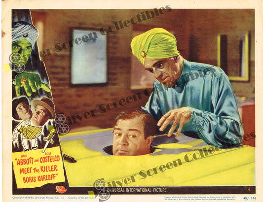Abbott and Costello Meet the Killer, Boris Karloff (1949) - Card #: 4 - Original U.S. Lobby Card (11" x 14")