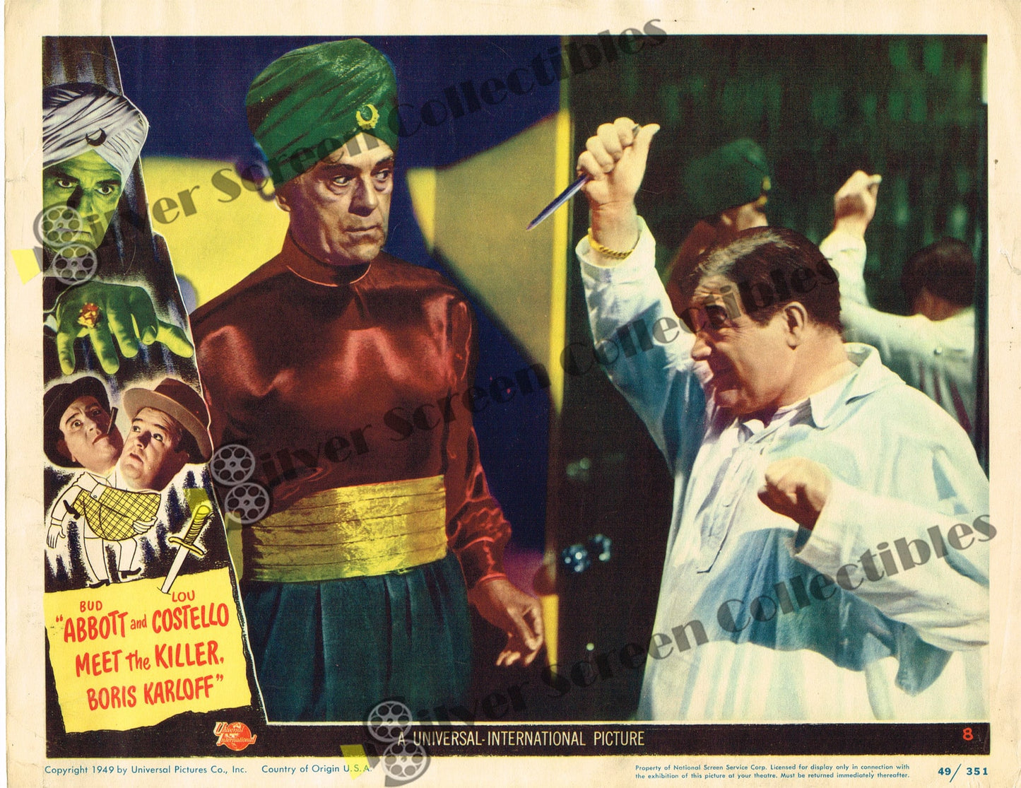 Abbott and Costello Meet the Killer, Boris Karloff (1949) - Card #: 8 - Original U.S. Lobby Card (11" x 14")