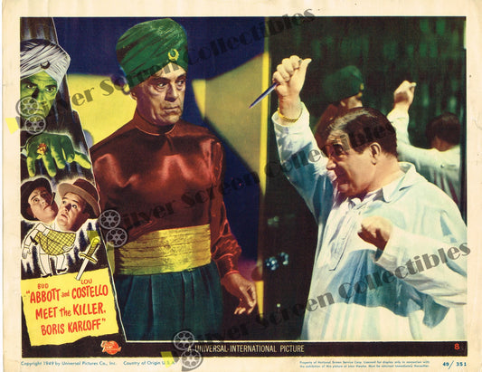 Abbott and Costello Meet the Killer, Boris Karloff (1949) - Card #: 8 - Original U.S. Lobby Card (11" x 14")