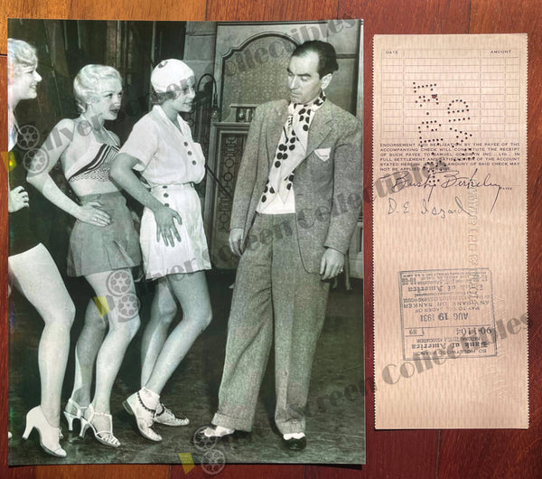 Busby Berkeley / The king of choreography - Original Signed Bank Check
