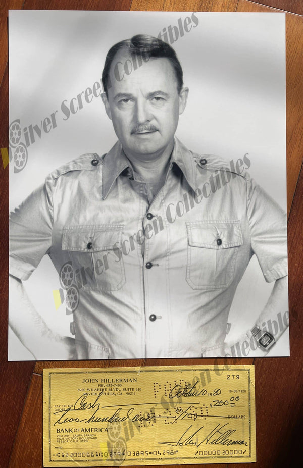 John Hillerman - Original Signed Bank Check