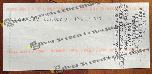 Tempest Storm - Original Signed Bank Check