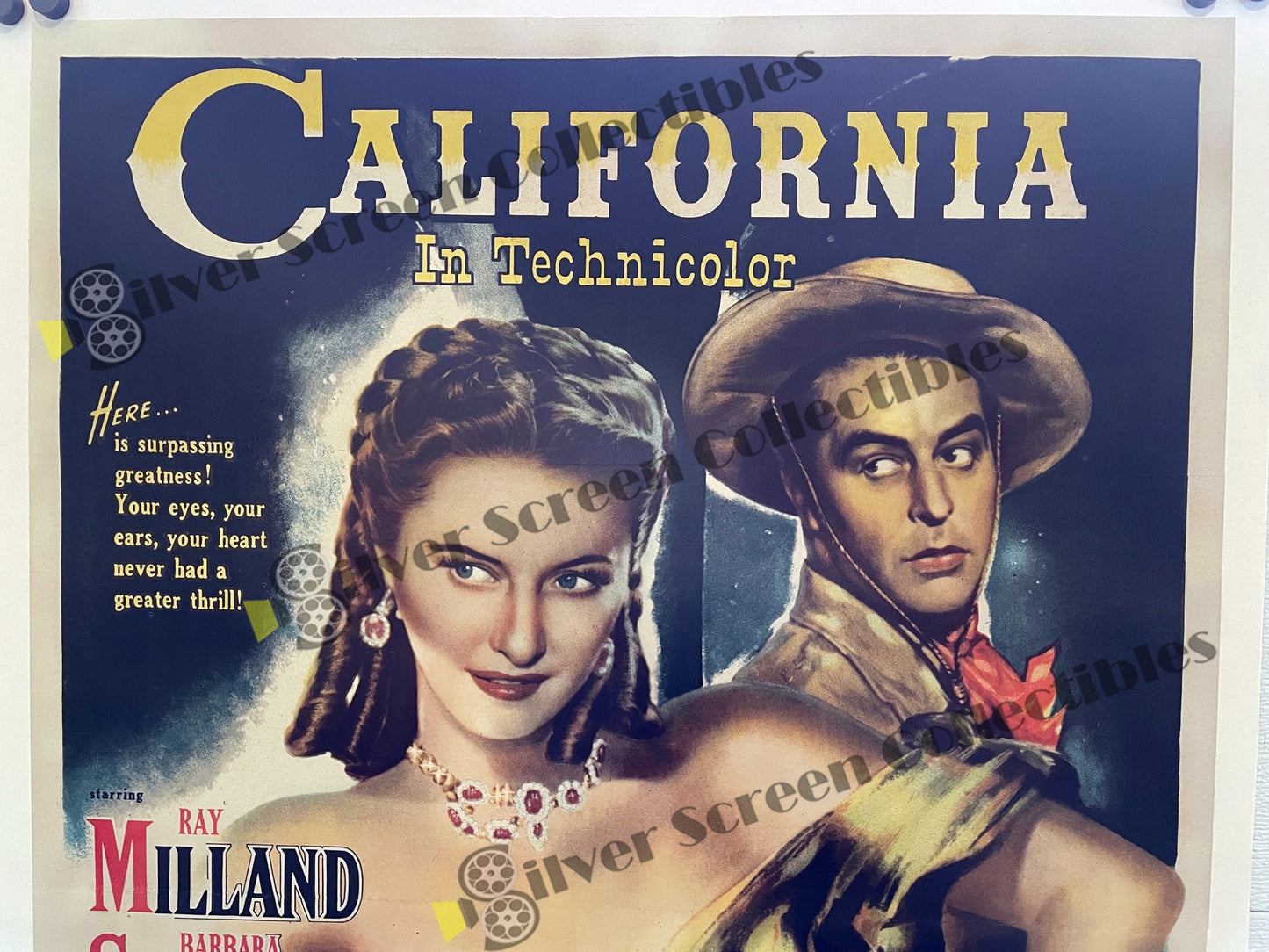 California (1947) - Original U.S. One Sheet Movie Poster (27" x 41") on Linen