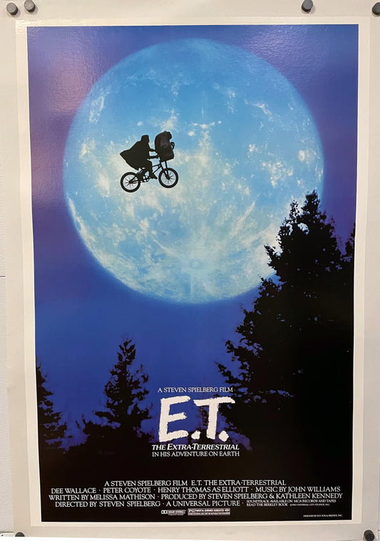 E.T. the Extra-Terrestrial (1982) - Original One Sheet Poster"Bike over the moon style"
