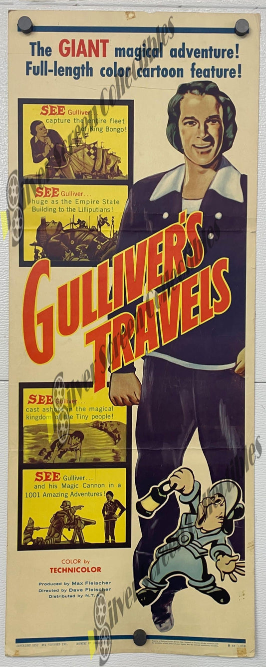 Gulliver's Travels (1939) - Original U.S. Insert Movie Poster (14" x 36")