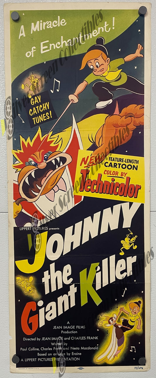 Johnny the Giant Killer (1950) - Original U.S. Insert Movie Poster (14" x 36")