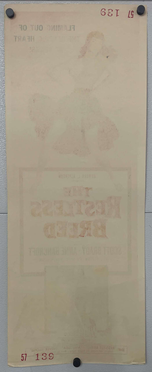 The Restless Breed (1957) - Original U.S. Insert Movie Poster (Rolled)(14" x 36")