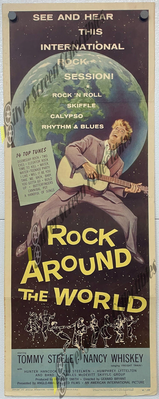 Rock Around The World (1957) - Original U.S. Insert Movie Poster (14" x 36")