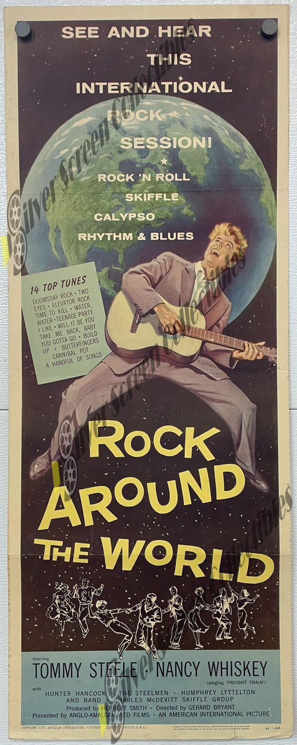 Rock Around The World (1957) - Original U.S. Insert Movie Poster (14" x 36")