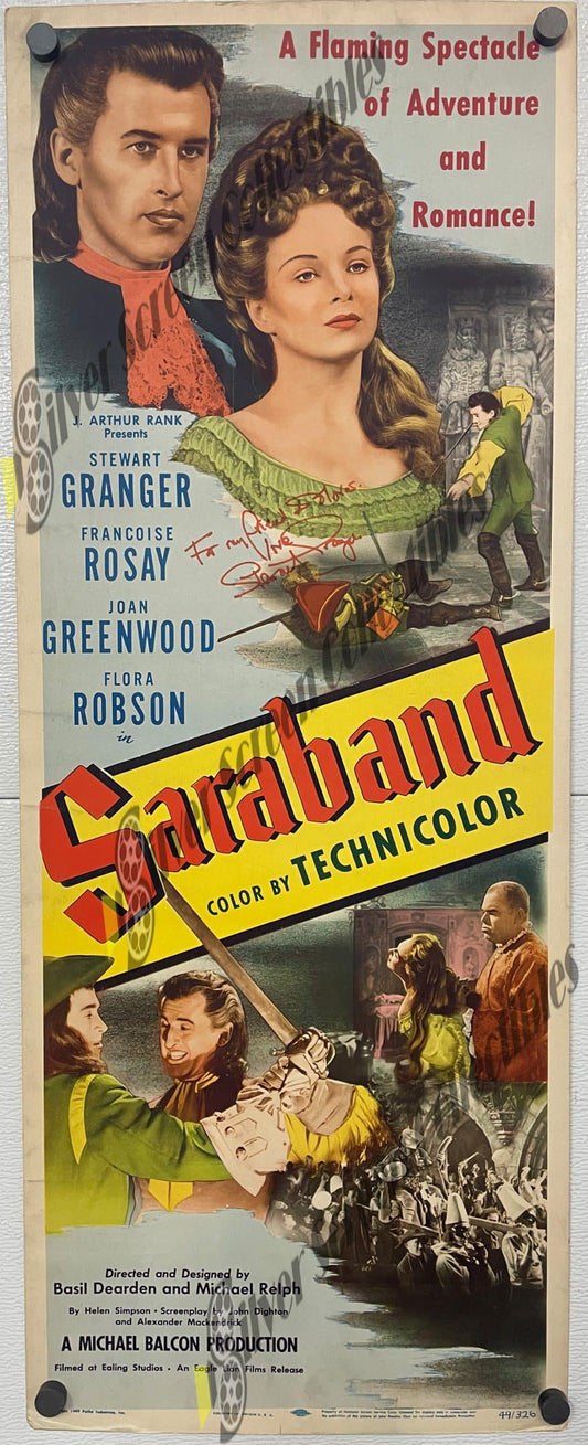 Saraband (1948) - Original U.S. Insert Movie Poster - SIGNEd (14" x 36")
