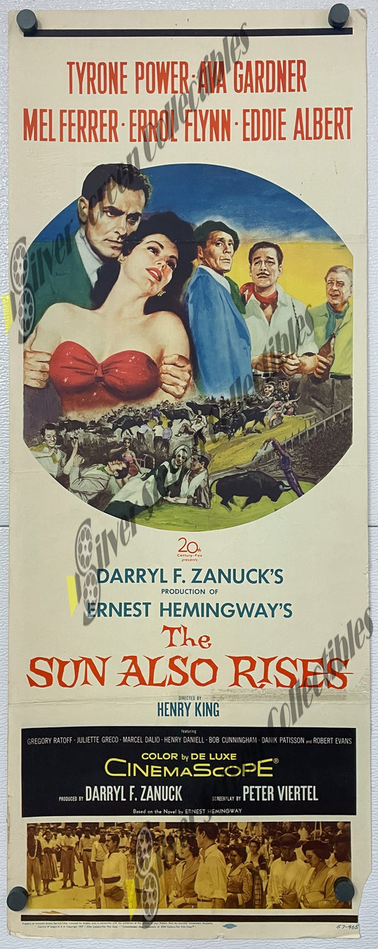 The Sun Also Rises (1957) - Original U.S. Insert Movie Poster (14" x 36")