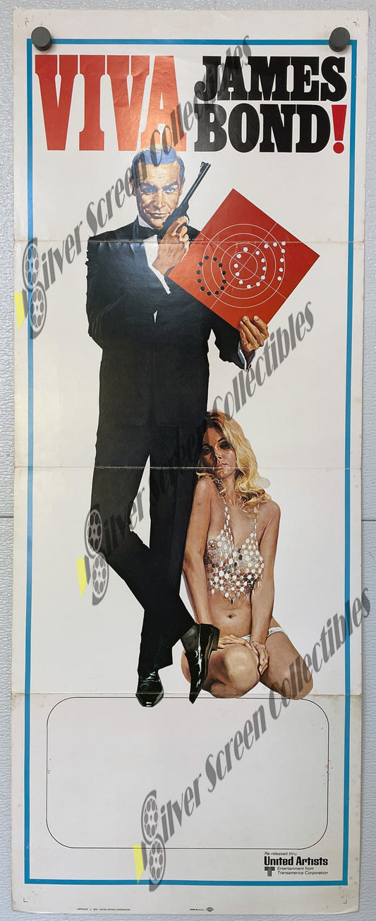 Viva James Bond (1970s) - Original U.S. Insert Movie Poster (14" x 36")
