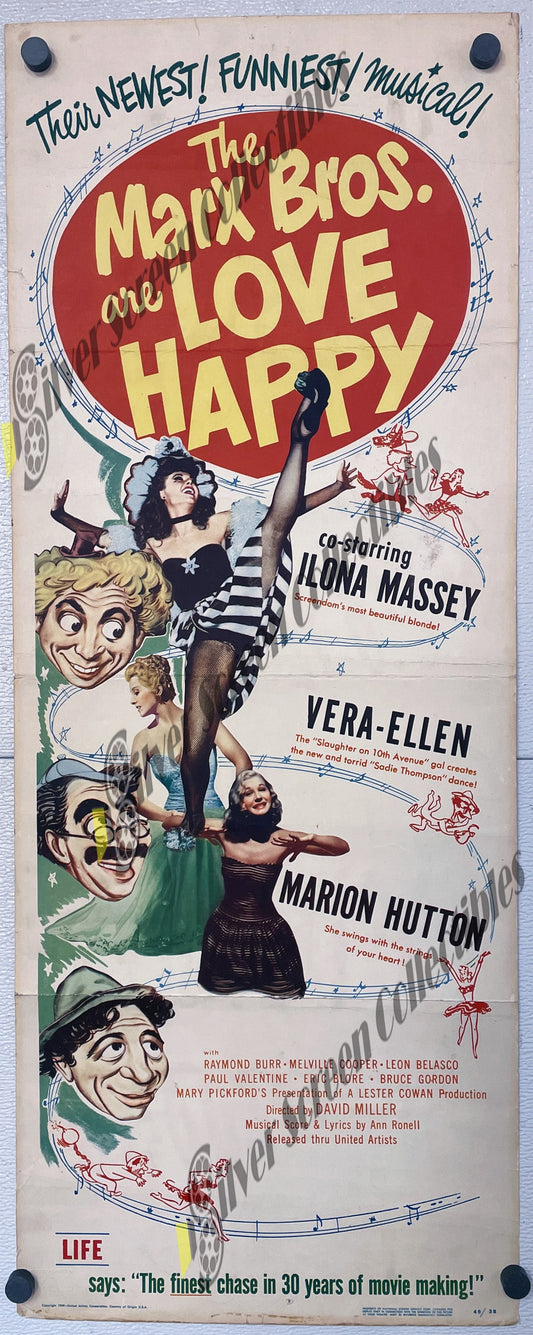 Love Happy (1949) - Original U.S. Insert Movie Poster (14" x 36")