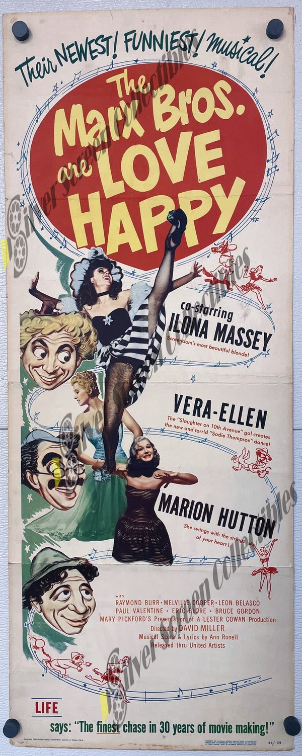 Love Happy (1949) - Original U.S. Insert Movie Poster (14" x 36")