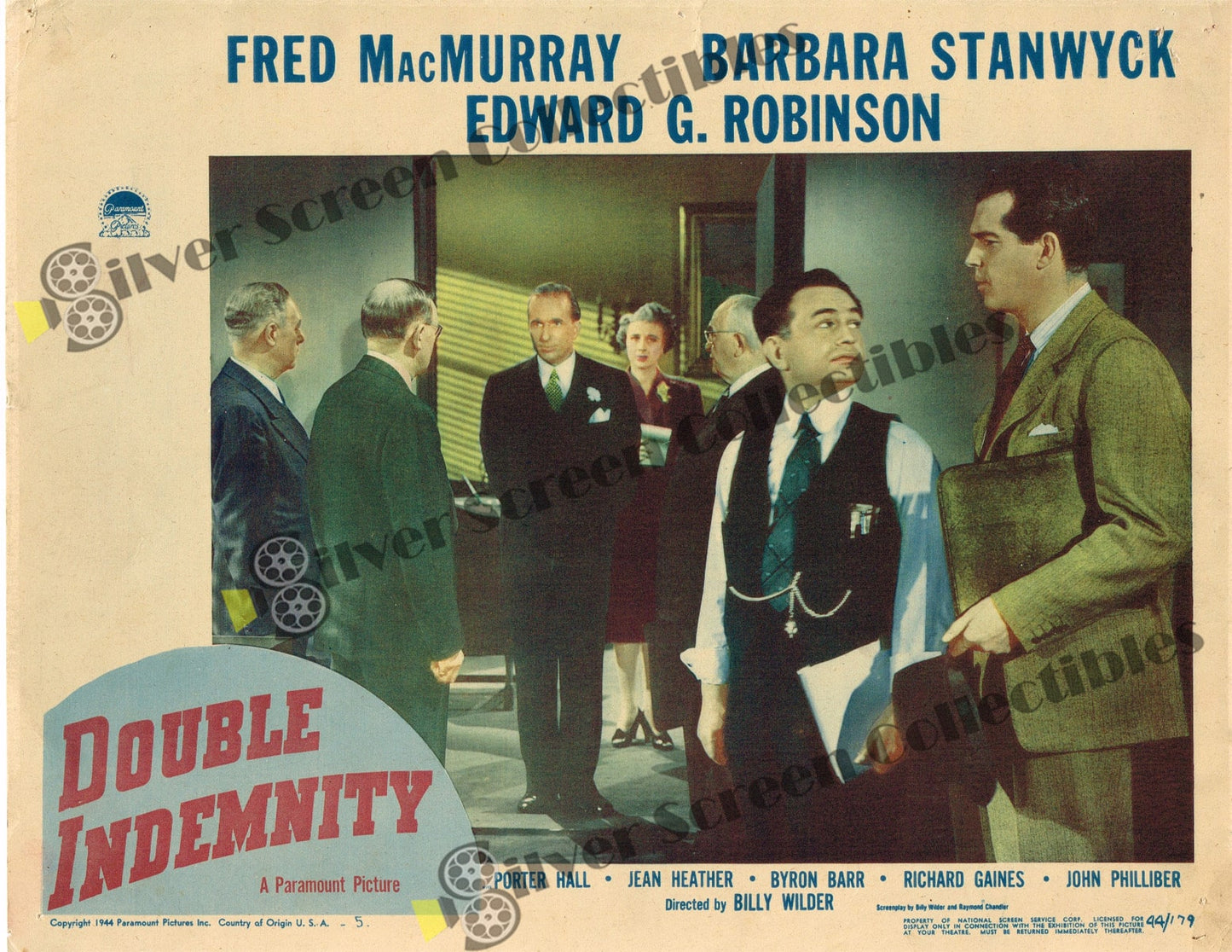 Double Indemnity (1944) - Original U.S. Lobby Card (11" x 14")