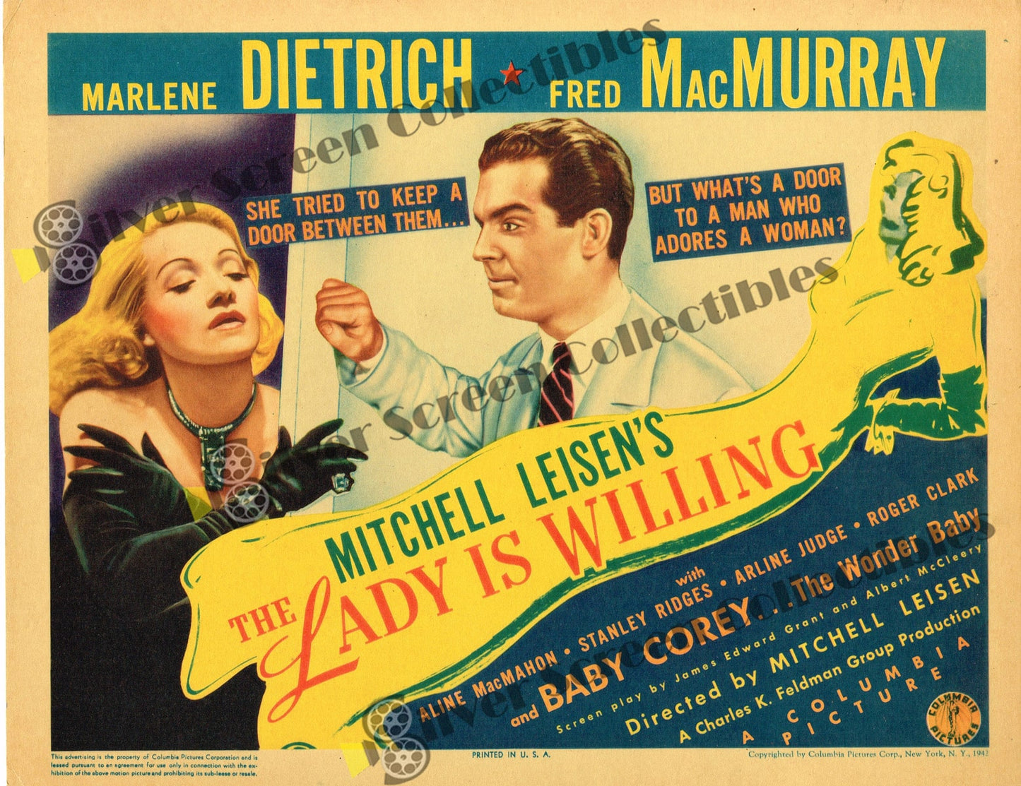 The Lady Is Willing (1942) - Original U.S. Lobby Card (11" x 14")