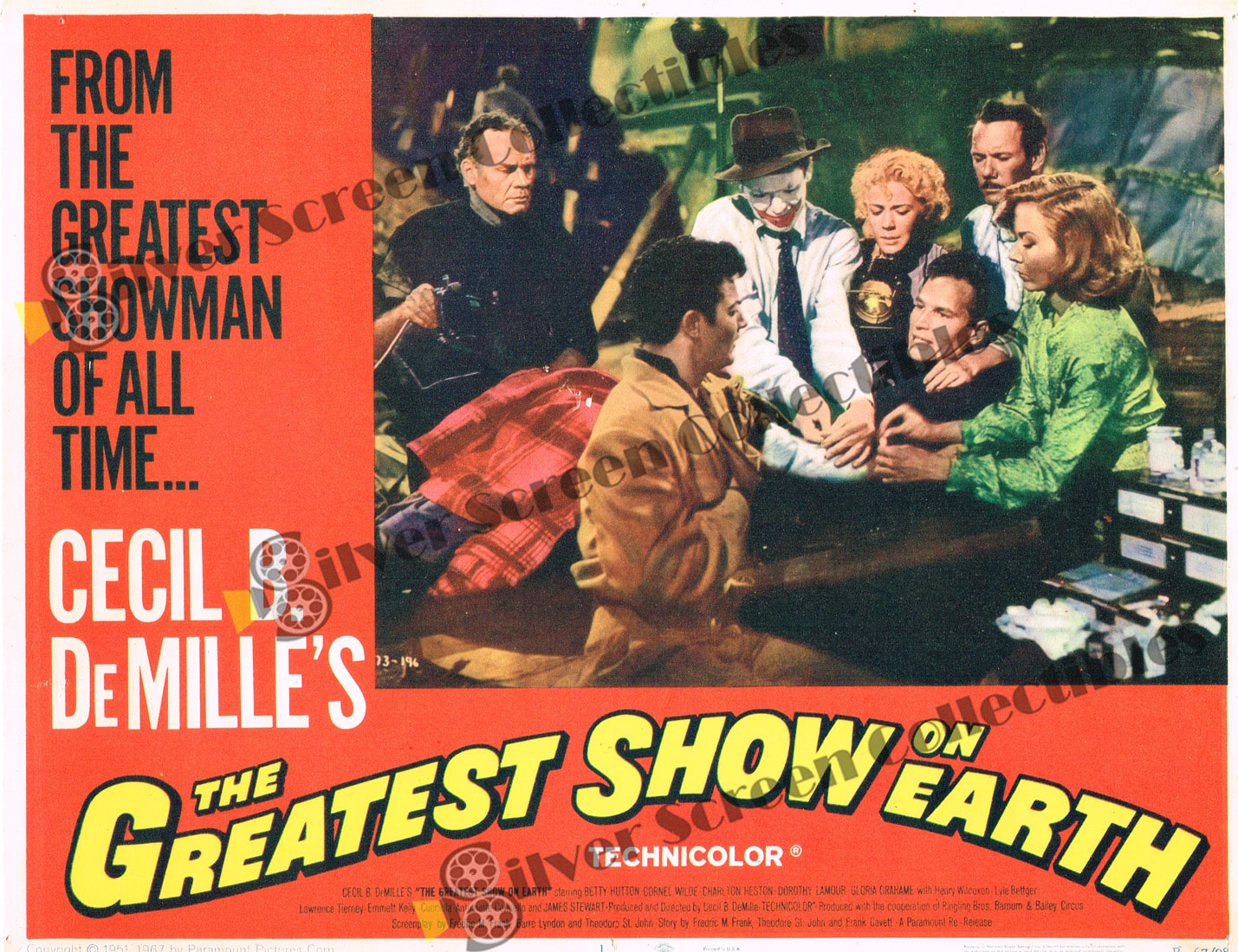 The Greatest Show on Earth (1952) - Original U.S. Lobby Card SET of 8(11" x 14")