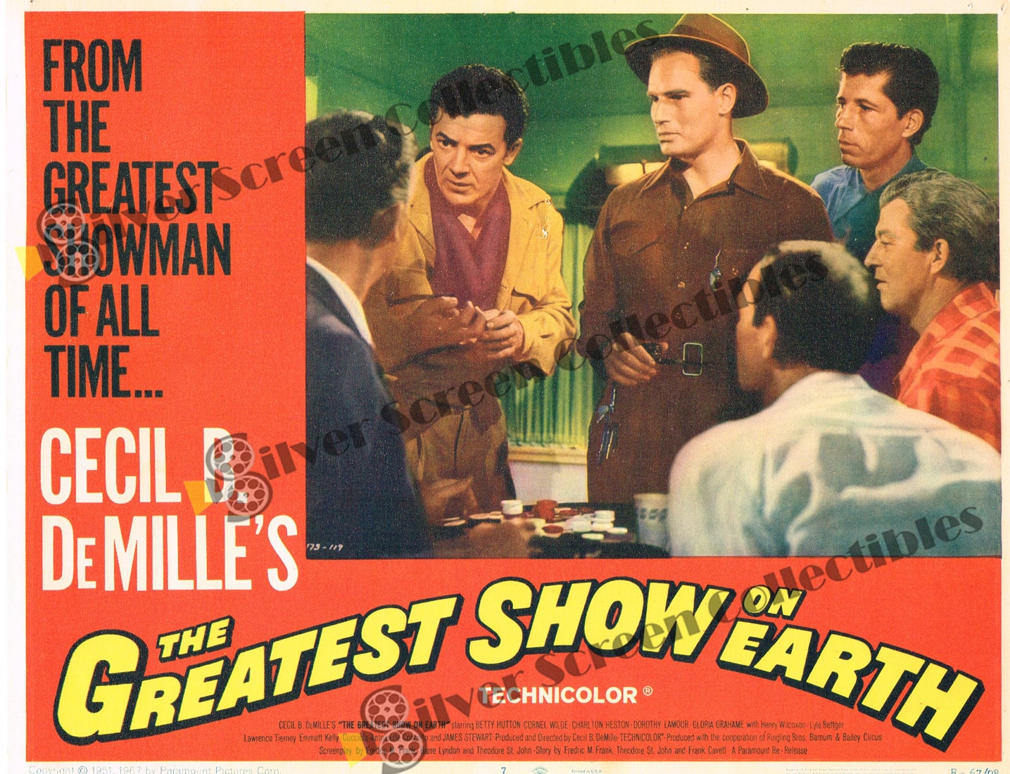 The Greatest Show on Earth (1952) - Original U.S. Lobby Card SET of 8(11" x 14")