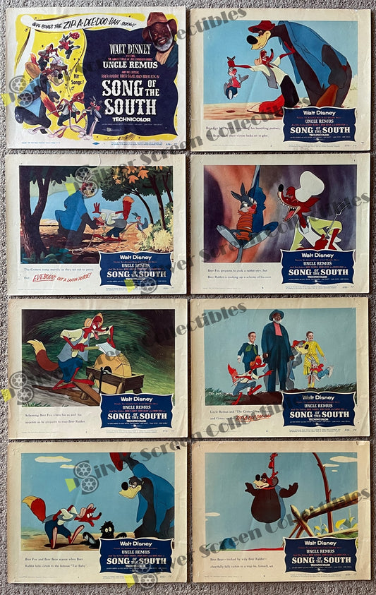 Song of the South (1946) - Original U.S. Lobby Card SET of 8 CARDS(11" x 14")