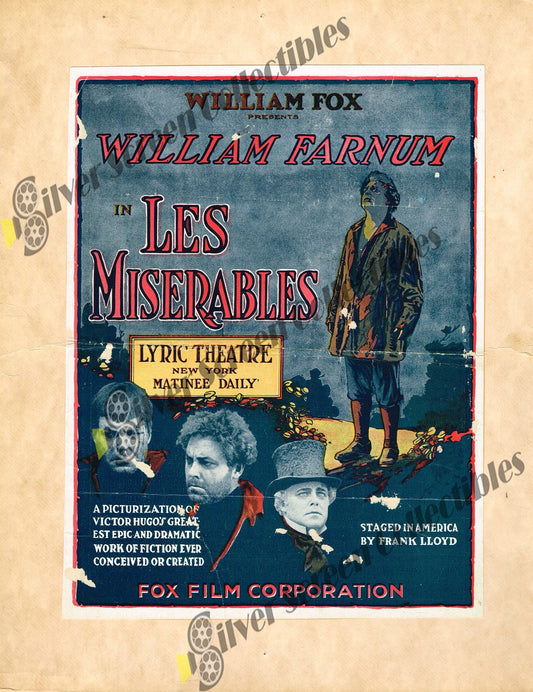 Les Miserables (1917) - Original U.S. Herald (8.25" x 11")
