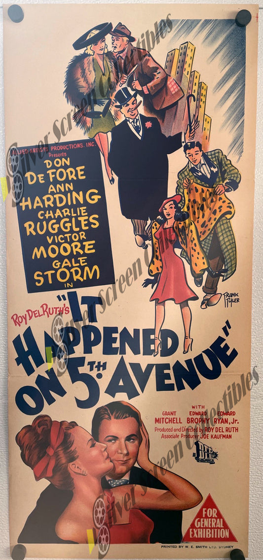 It Happened On 5th Ave - Original Australian Daybill (13 1/2" x 30")