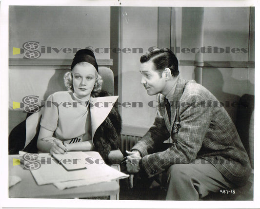 Jean Harlow & Clark Gable / Saratoga (1937) - Vintage B&W Movie Still/Photo (8" x 10")