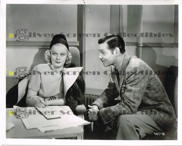 Jean Harlow & Clark Gable / Saratoga (1937) - Vintage B&W Movie Still/Photo (8" x 10")