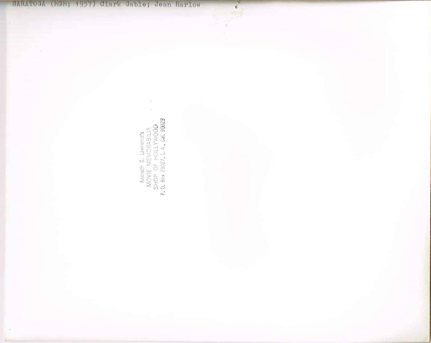 Jean Harlow & Clark Gable / Saratoga (1937) - Vintage B&W Movie Still/Photo (8" x 10")