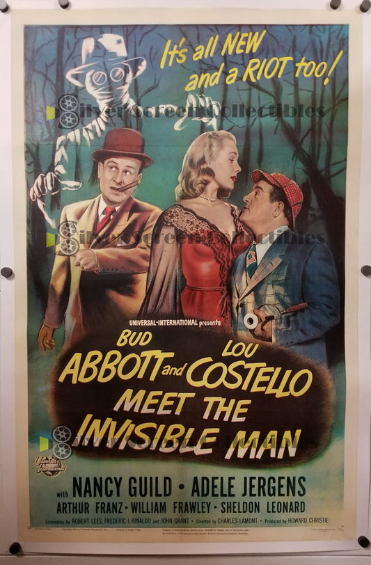 Abbott and Costello Meet the Invisible Man (1951) - One Sheet Movie Poster (27"x41")[On Linen]