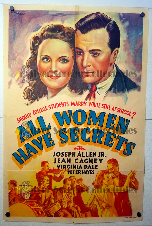 All Women Have Secrets (1939) - Original U.S. One Sheet Movie Poster (27" x 41")