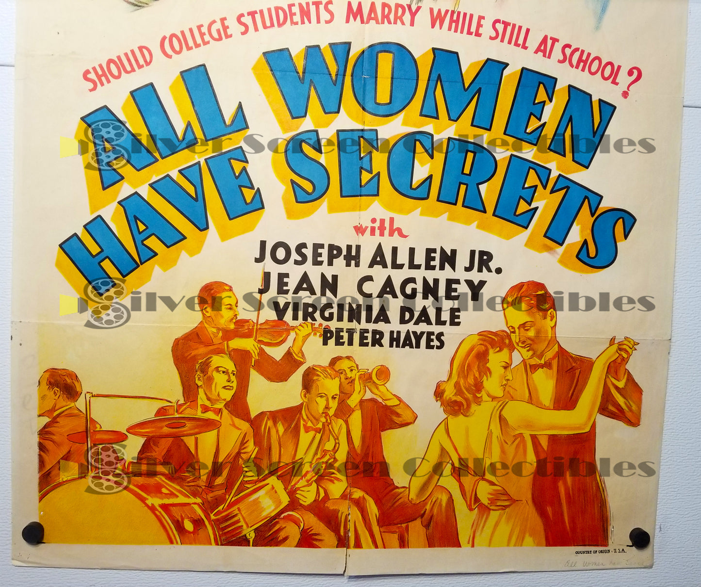 All Women Have Secrets (1939) - Original U.S. One Sheet Movie Poster (27" x 41")