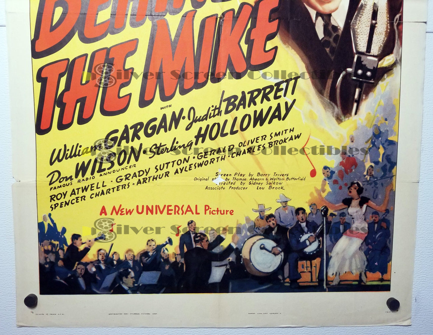 Behind the Mike (1937) - Original U.S. One Sheet Movie Poster (27" x 41")