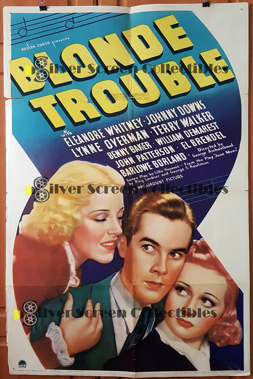 Blonde Trouble (1937) - Original U.S. One Sheet (27" x 41")