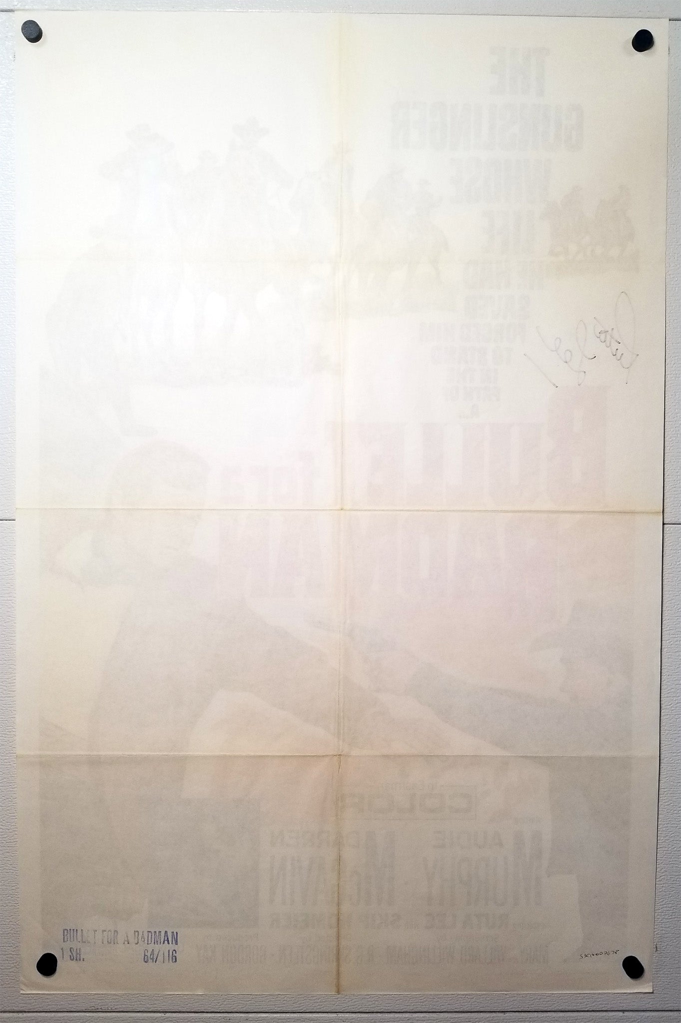 Bullet for a Badman (1964) - Signed Original U.S. One Sheet Movie Poster (27" x 41")
