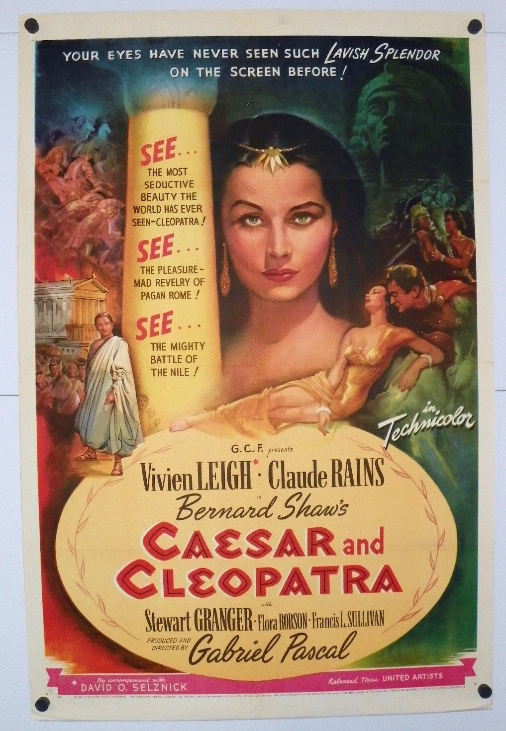 Caesar and Cleopatra (1945) - Original U.S. One Sheet Movie Poster (27" x 41")