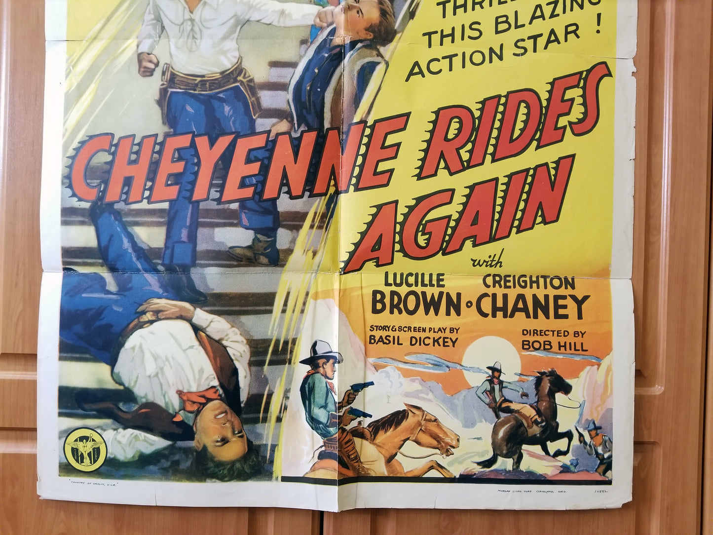 Cheyenne Rides Again - Tom Tyler (1937) - Original U.S. One Sheet Movie Poster (27" x 41")