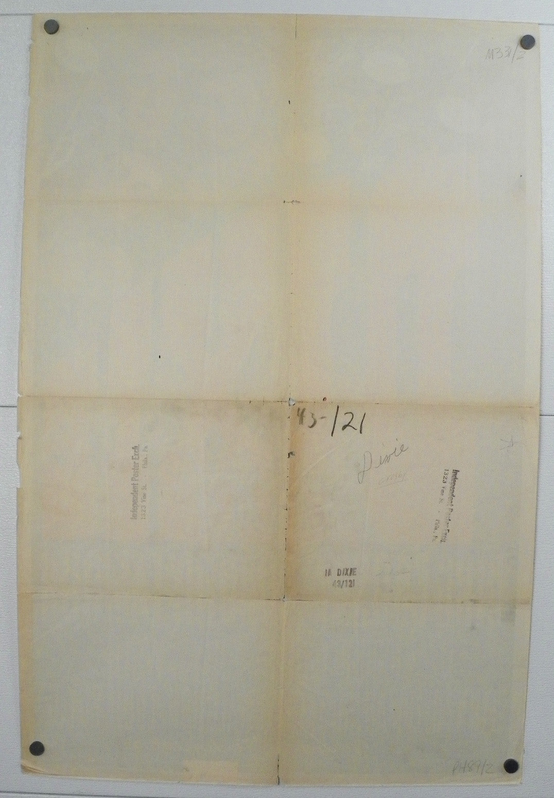 Dixie (1943) - Original U.S. One Sheet Movie Poster (27" x 41")