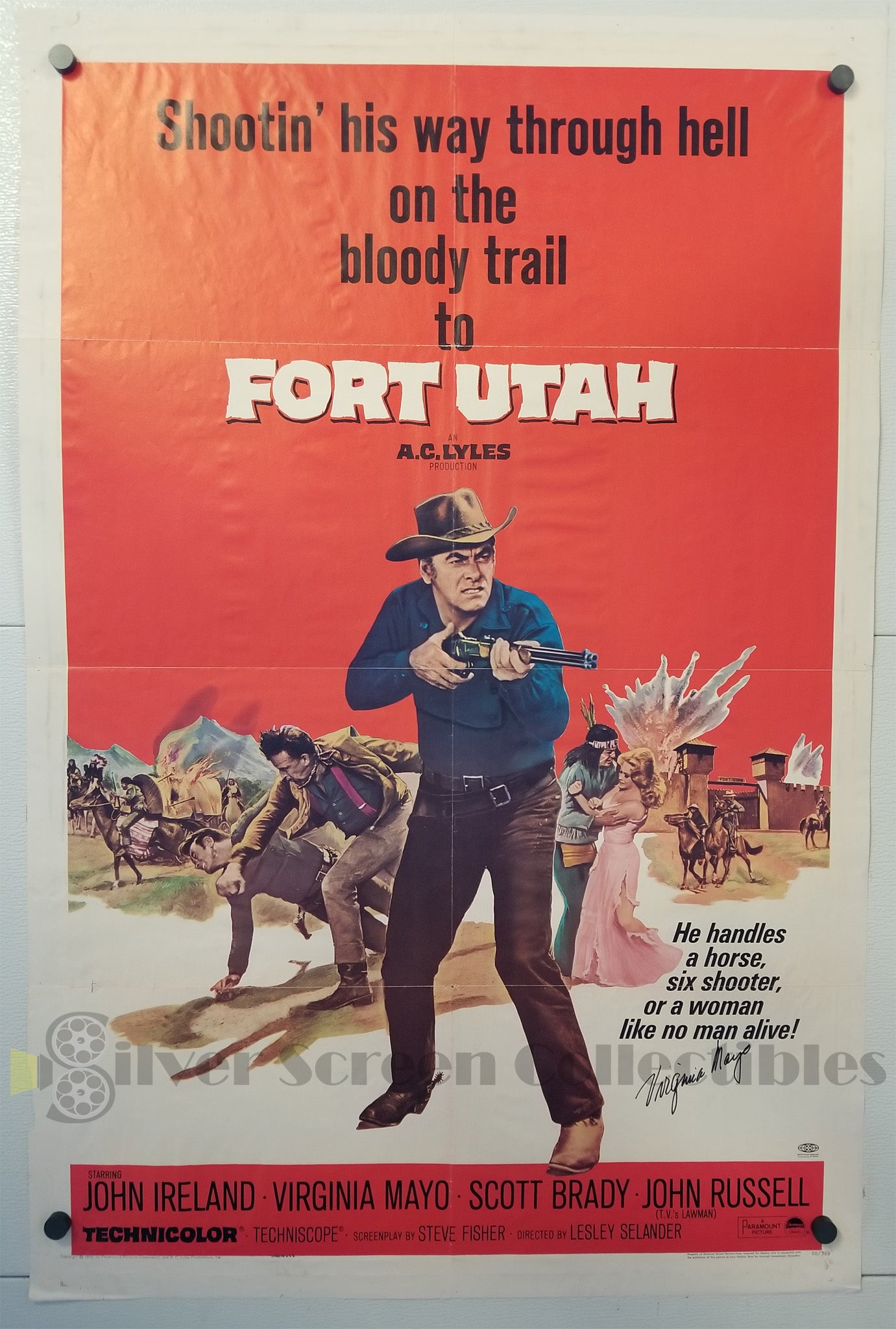 Fort Utah (1967) - Signed Original U.S. One Sheet (27" x 41")