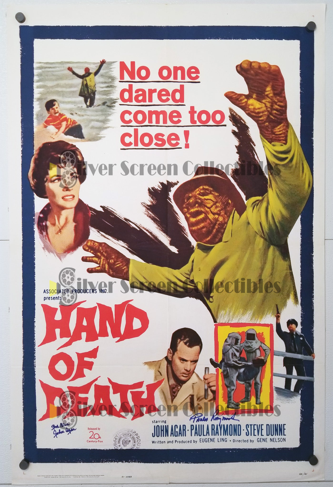 Hand of Death (1962) - Original U.S. One Sheet (27" x 41")