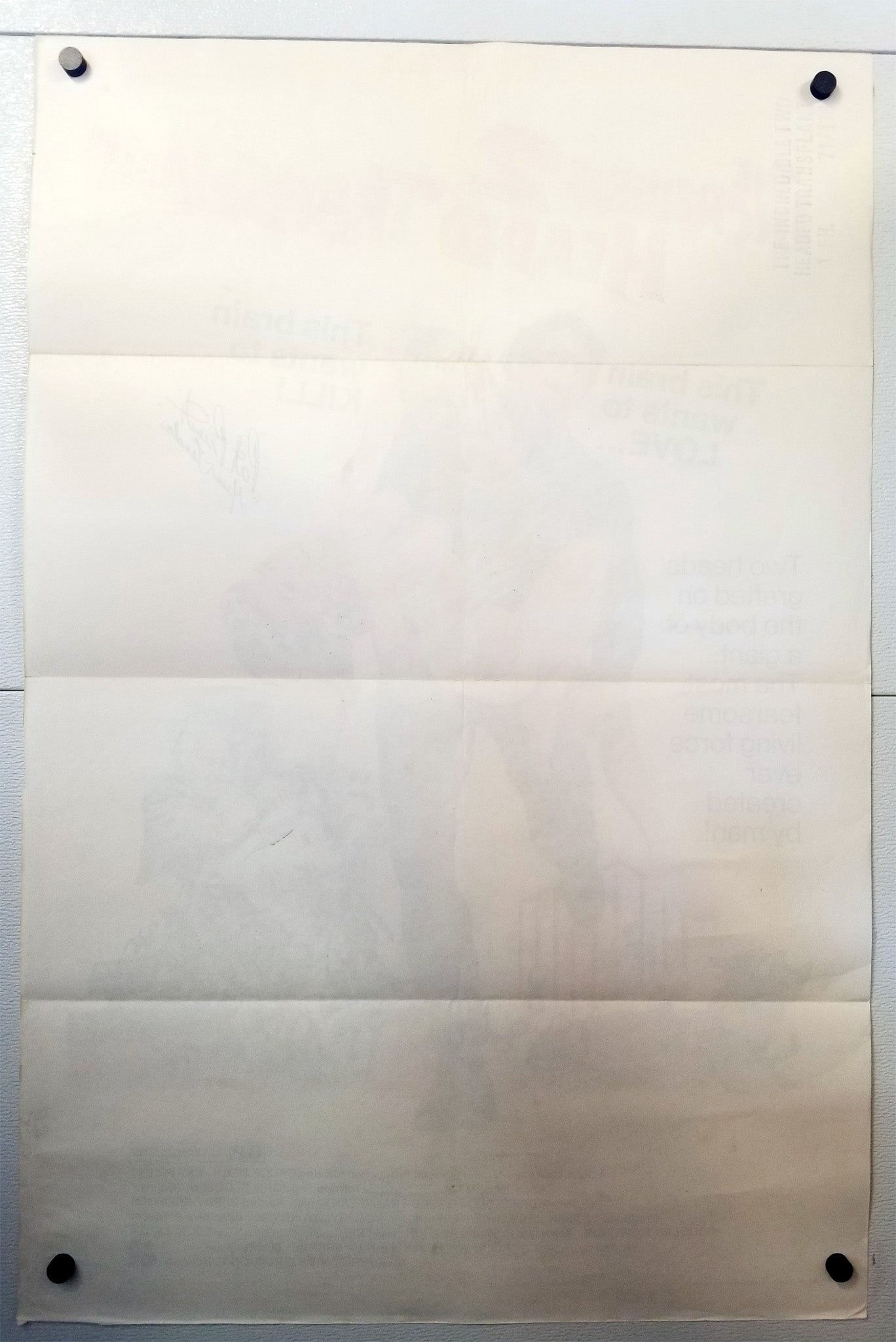 The Incredible 2-Headed Transplant (1971) - Signed Original U.S. One Sheet Movie Poster (27" x 41")