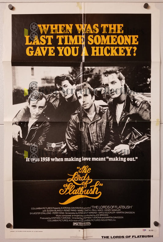 The Lords of Flatbush (1974) - Signed Original U.S. One Sheet Movie Poster (27" x 41")