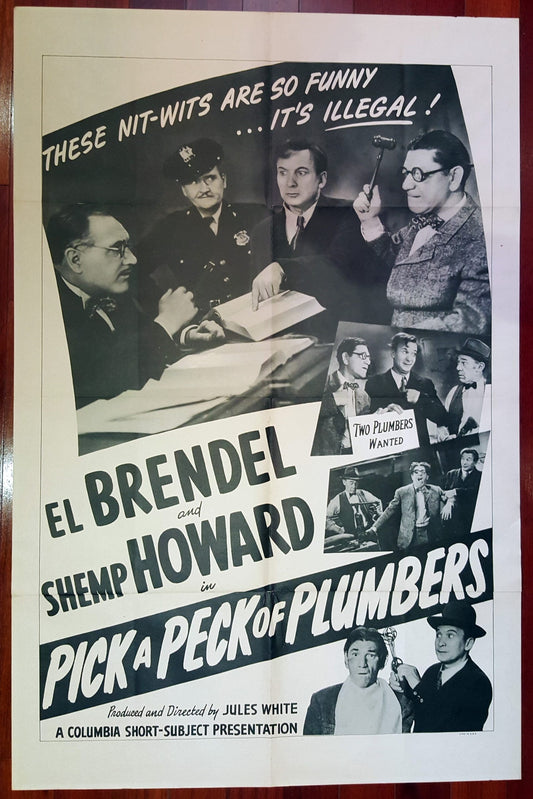 Pick a Peck of Plumbers (1944) - Original U.S. One Sheet Movie Poster (27" x 41")