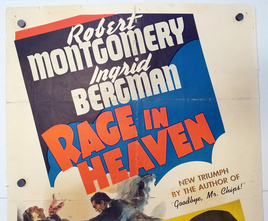 Rage in Heaven (1941) - Original U.S. One Sheet Movie Poster (27" x 41")