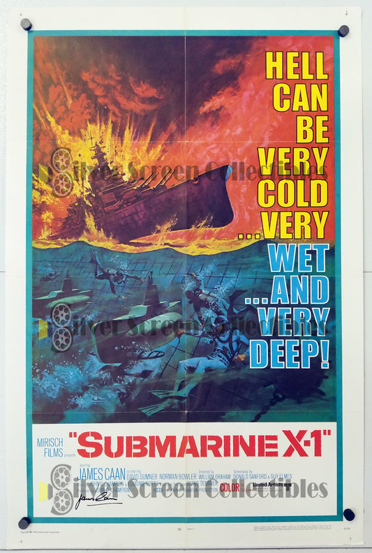 Submarine X-1 (1969) - Signed Original U.S. One Sheet (27" x 41")