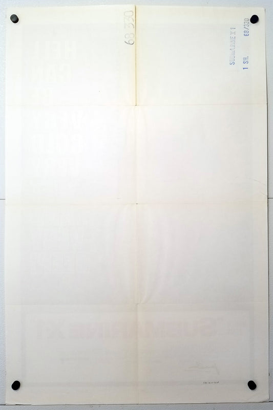 Submarine X-1 (1969) - Signed Original U.S. One Sheet (27" x 41")