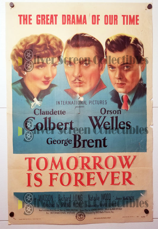 Tomorrow Is Forever (1946) - Original U.S. One Sheet Movie Poster (27" x 41")