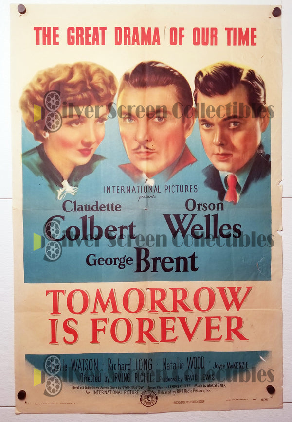 Tomorrow Is Forever (1946) - Original U.S. One Sheet Movie Poster (27" x 41")