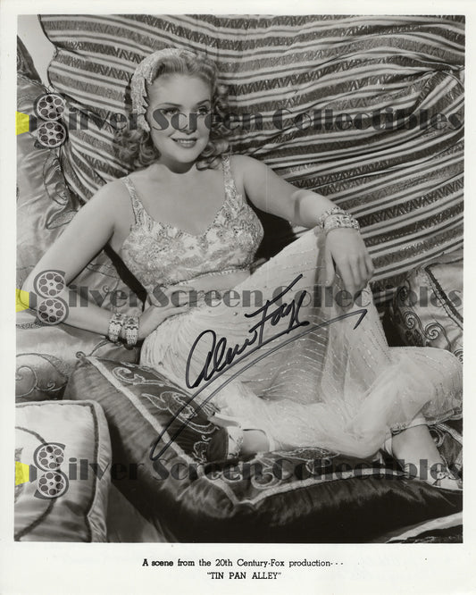 Alice Faye - Signed 8" x 10" Photo